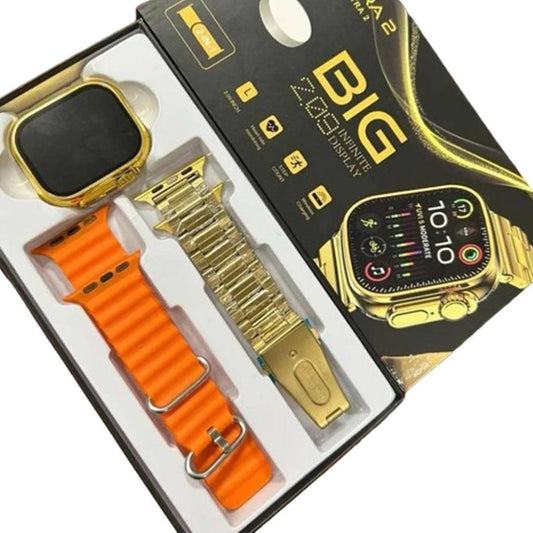 Health Smart Watch Gold Orange