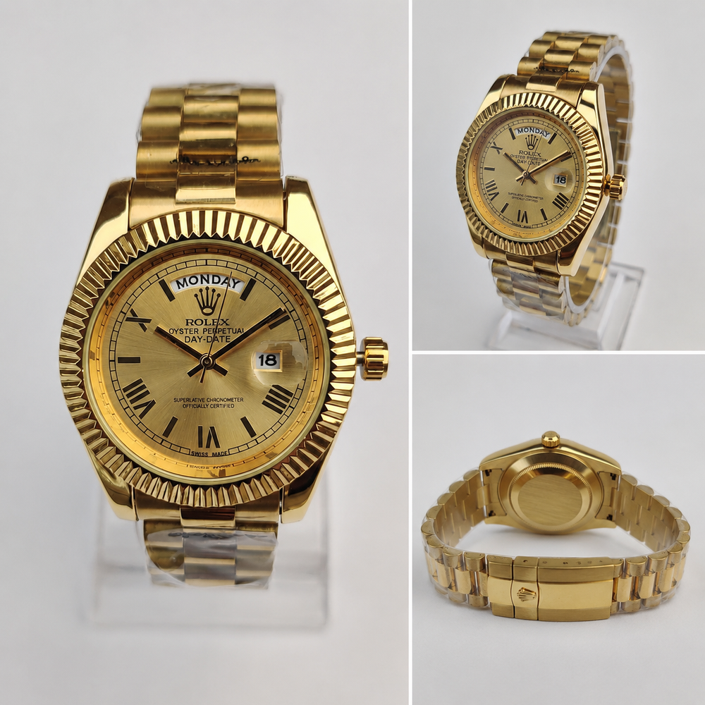 Men's Gold Stainless Steel Watch