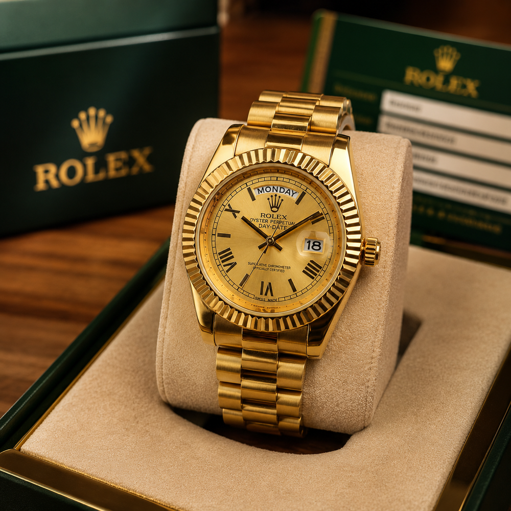 Men's Gold Stainless Steel Watch