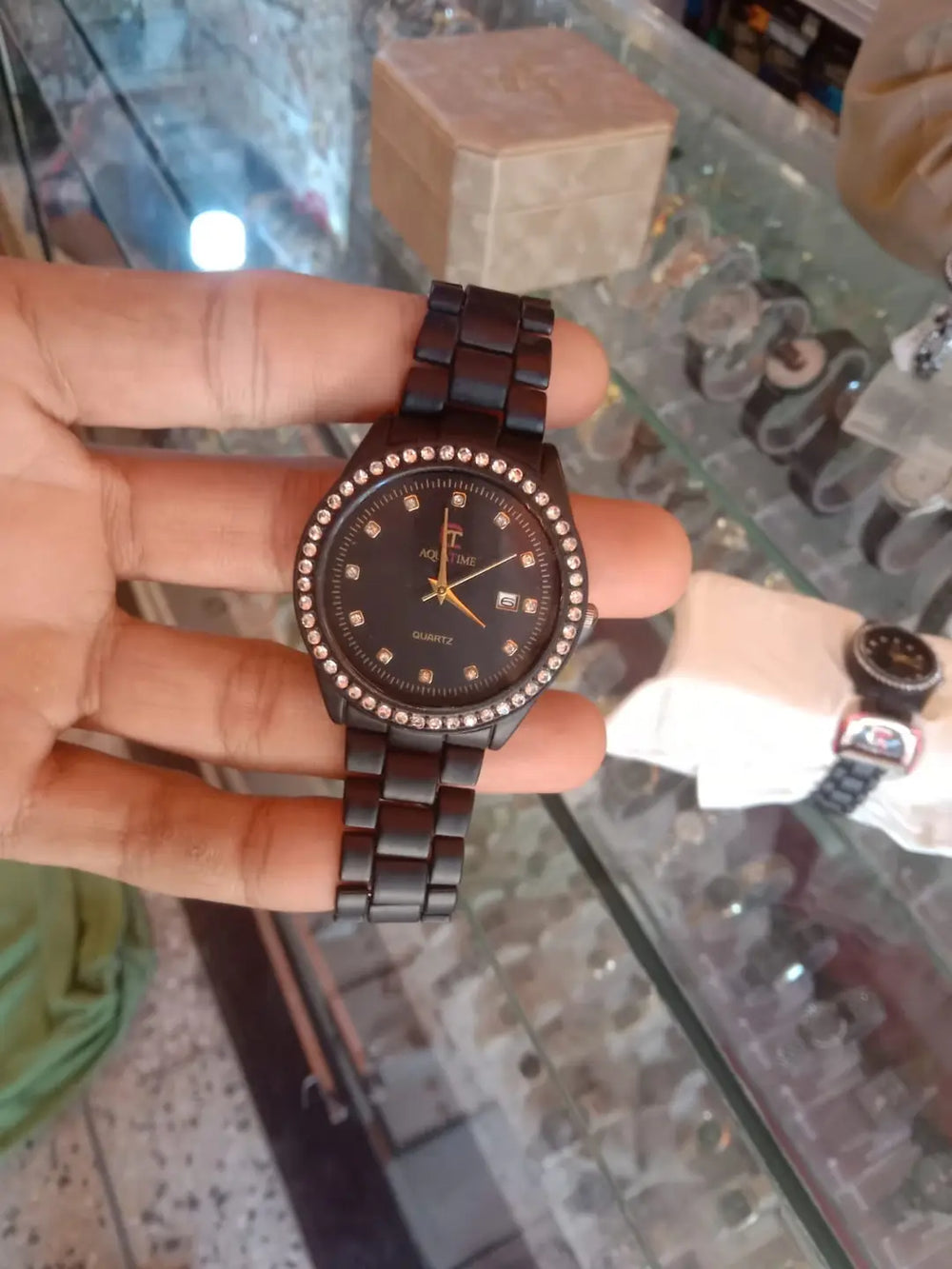 Couple's Stainless Steel Quartz Watches