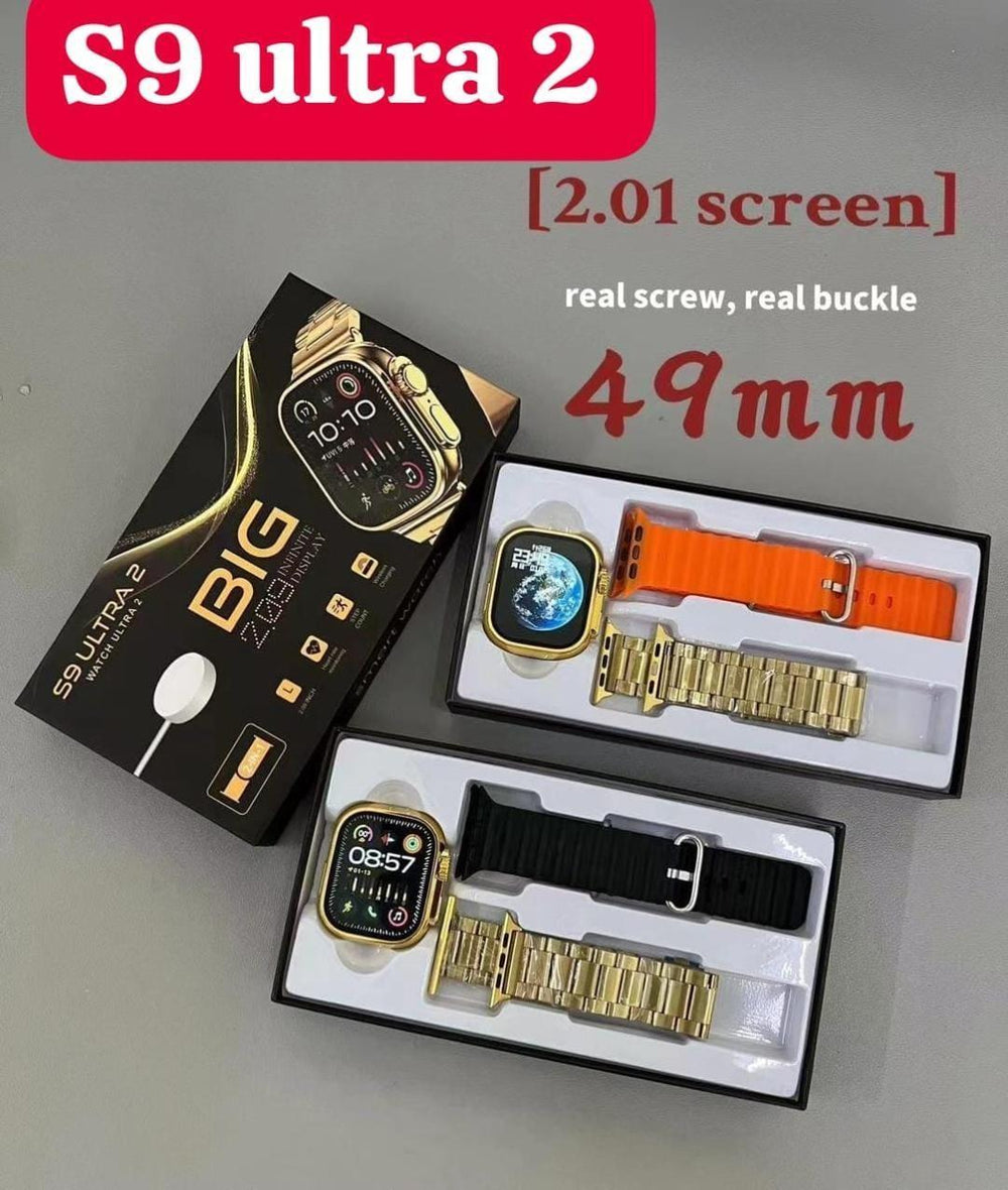 Health Smart Watch Gold Orange