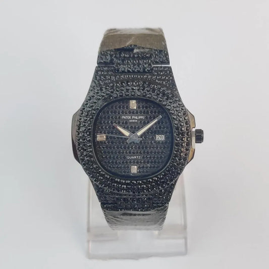 Black Diamond Bezel Analog Watch
