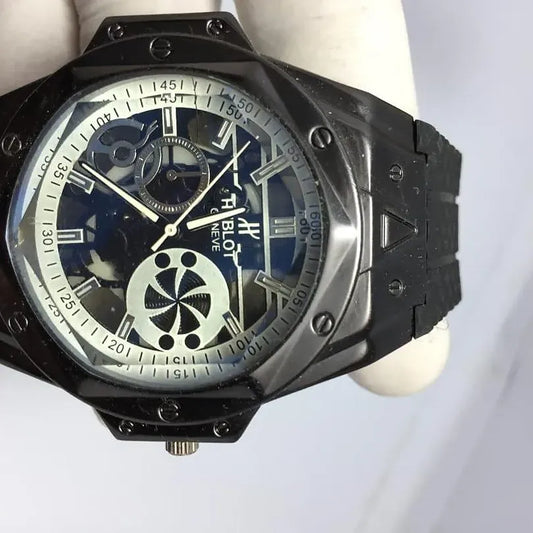 Black Rubber Strap Skeletonized