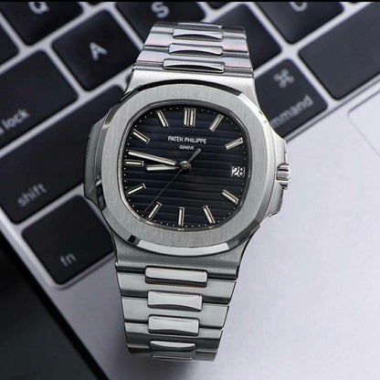 Patek Philippe Geneve Watch For Men | Best Quality Stainless Steel Watch For Men | Analog Watch For Men ( Without Box ) - Black Dial
