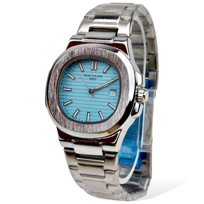 Patek Philippe Geneve Watch For Men | Best Quality Stainless Steel Watch For Men | Analog Watch For Men ( Without Box ) - Black Dial