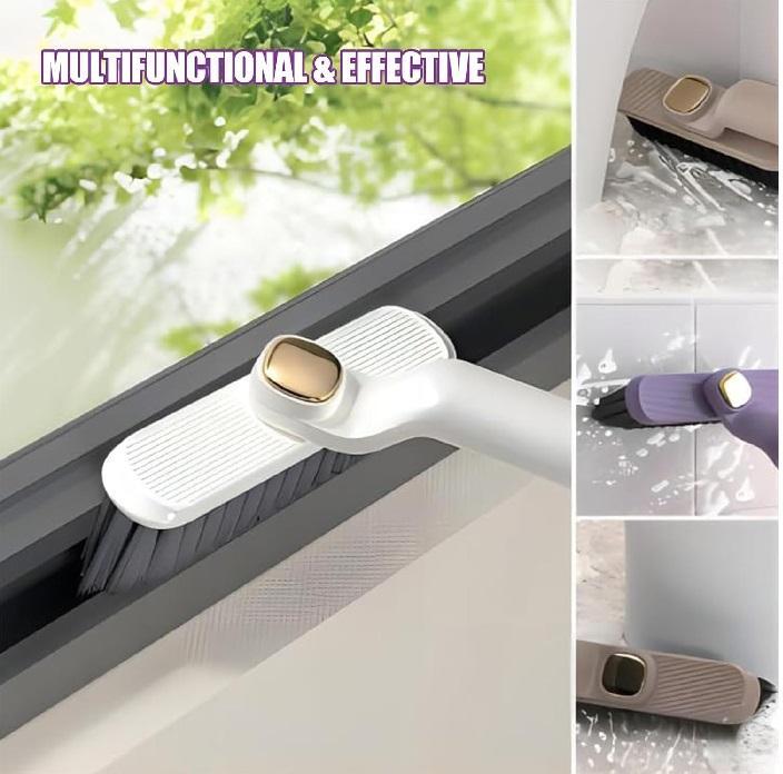 Rotatable Bathroom Cleaning Brush with Flexible Bristles