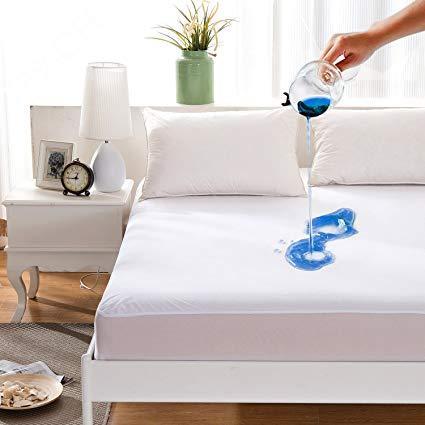 Terry Cotton Mattress Cover King Size Waterproof Stain Resistant