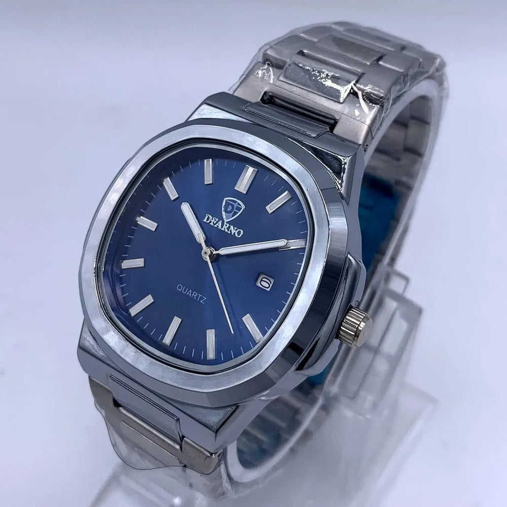 Unisex Stainless Steel Royal Blue Quartz Watch