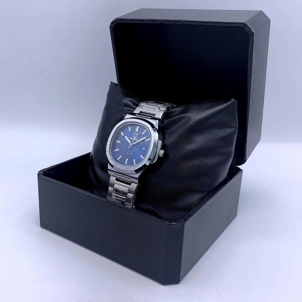 Unisex Stainless Steel Royal Blue Quartz Watch