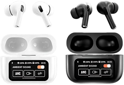 White AirPods Pro with LCD Case ANC Bluetooth 5.0